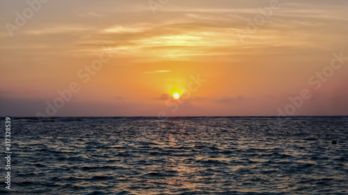 Sunset above Caribbean Sea