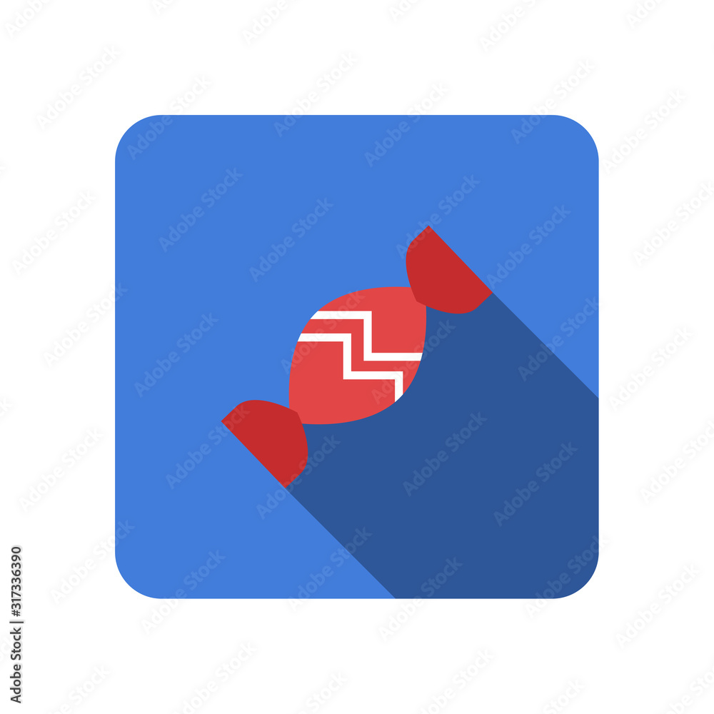 Candy flat icon with long shadow vector Candy flat icon with long shadow vector