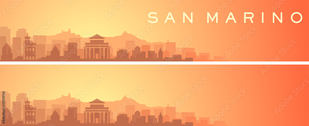 San Marino Beautiful Skyline Scenery Banner