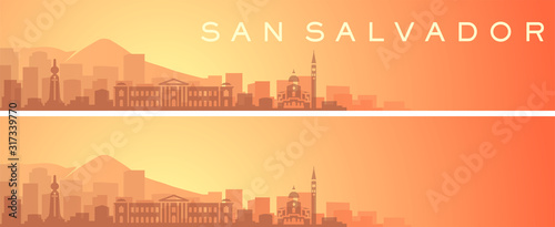 San Salvador Beautiful Skyline Scenery Banner photo