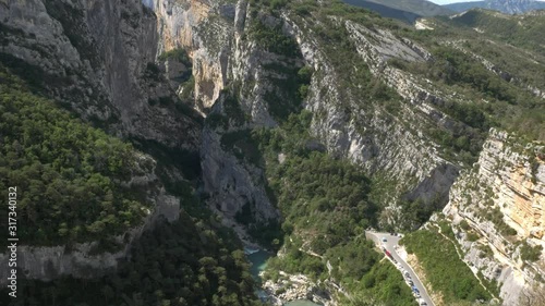 Schlucht von Verdon Panoramablick auf die Berge und die Schlucht im süden von Frankreich