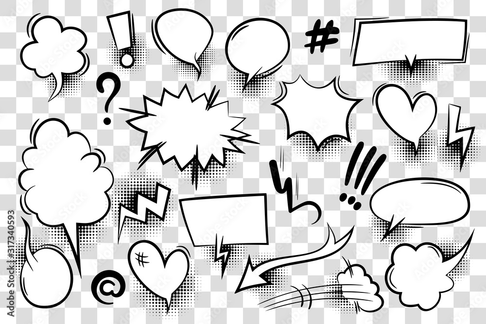 Comic book text speech bubble