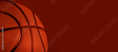 Foto Closeup detail of basketball ball texture background