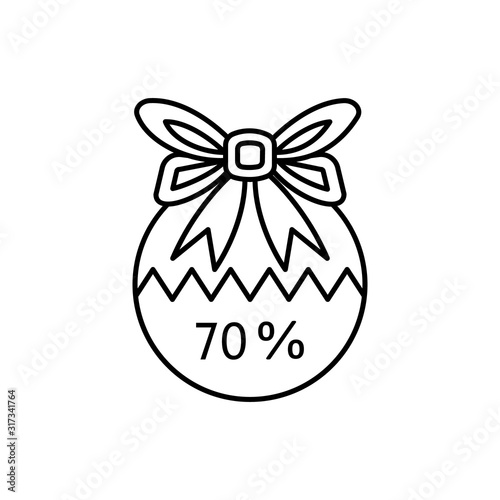 Ornament toy icon. Simple line, outline vector elements of winter sale icons for ui and ux, website or mobile application