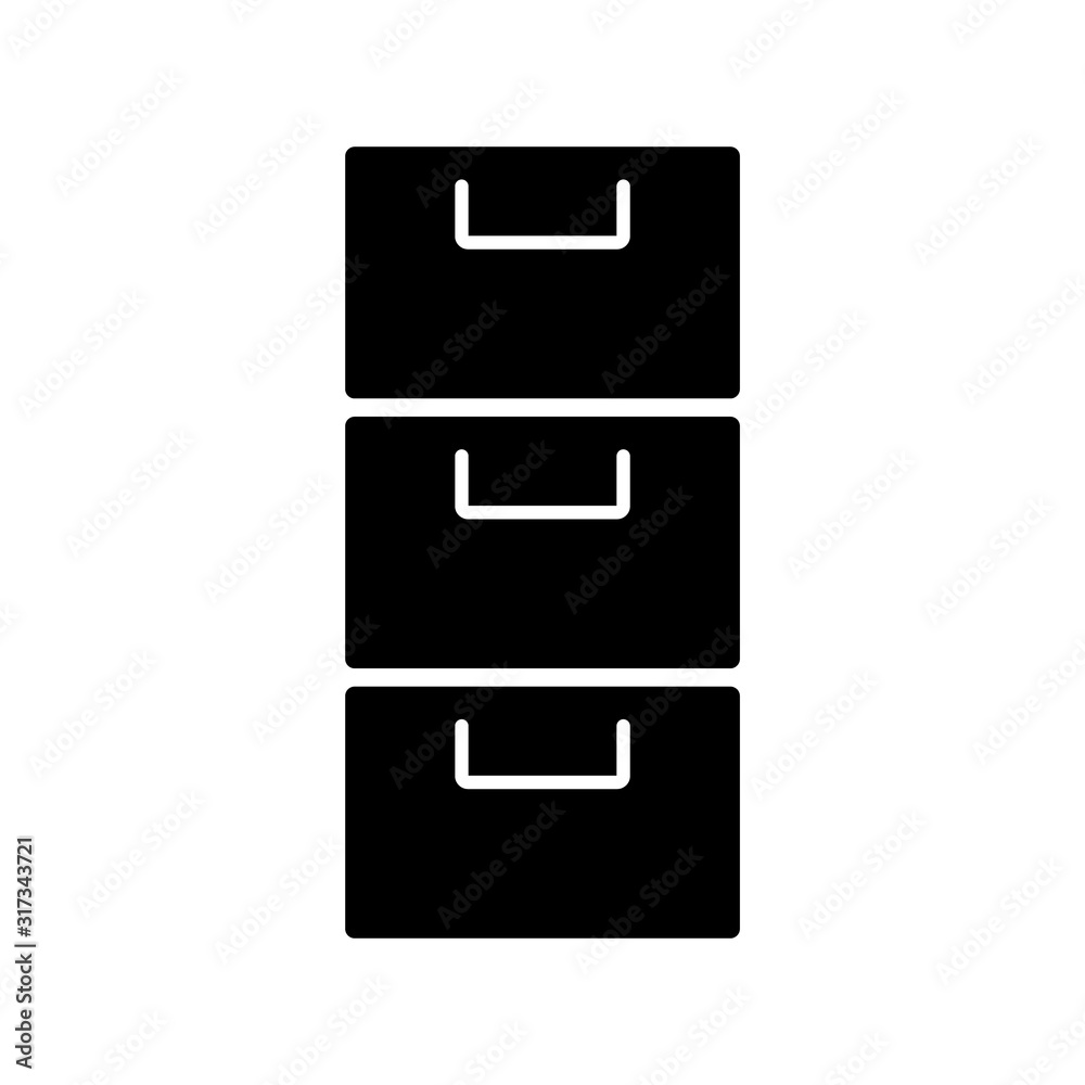 Cabinet icon, logo isolated on white background Cabinet icon, logo isolated on white background