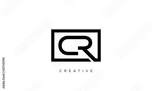 cr logo design vector icon  photo