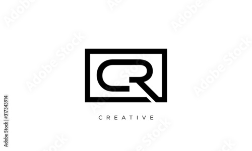 cr logo design vector icon 