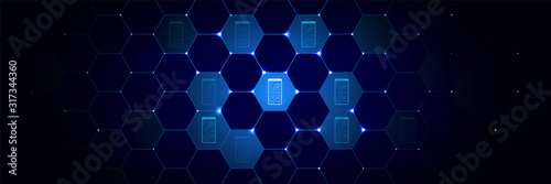 new technology, circuit, smartphone, chip icon from FingerPrint set in the technological comb background