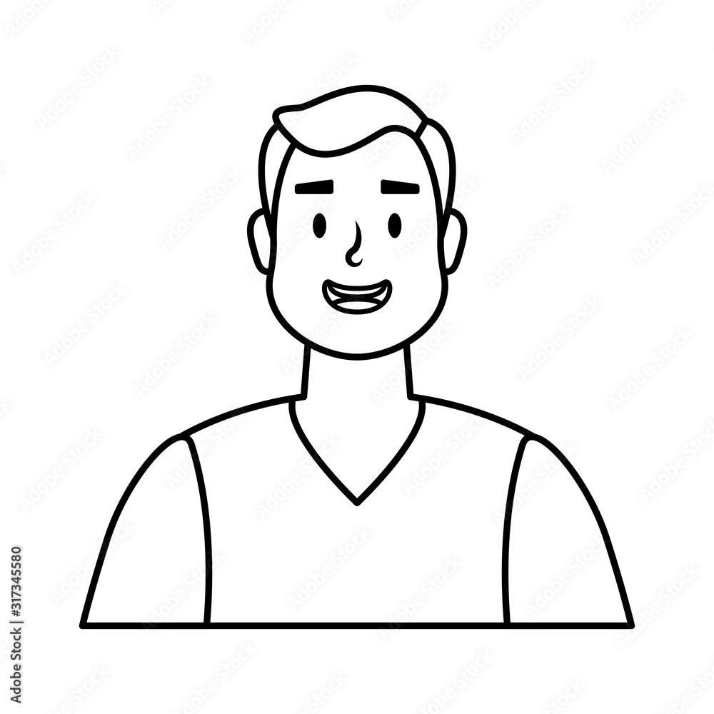 young man avatar character icon