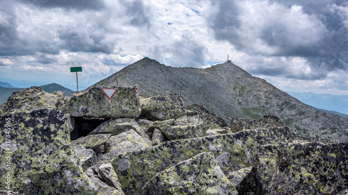 Landscape view of a peak in the National Park Pelister, North Macedonia.
