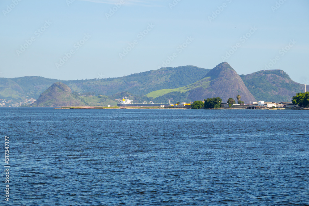 Guanabara Bay seen from the Olympic Boulevard in the center of Rio de Janeiro.
