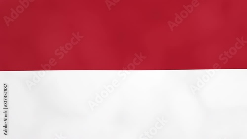 Monegasque Flag of Monaco isolated alpha channel and luma matte
