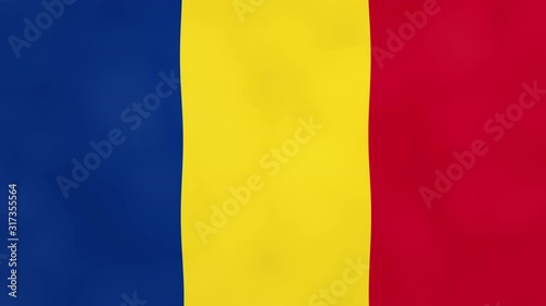 Romanian Flag of Romania isolated alpha channel and luma matte