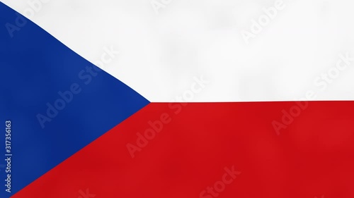 Flag of Czech Republic isolated alpha channel and luma matte
