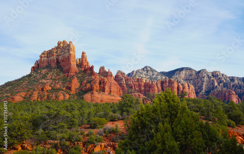 The incredible geology of Sedona is on display from this view of the sandstone and limestone formations.