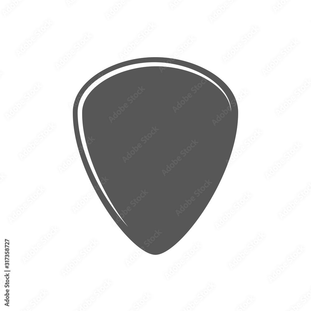 Flat plectrum isolated on a white background Flat plectrum isolated on a white background