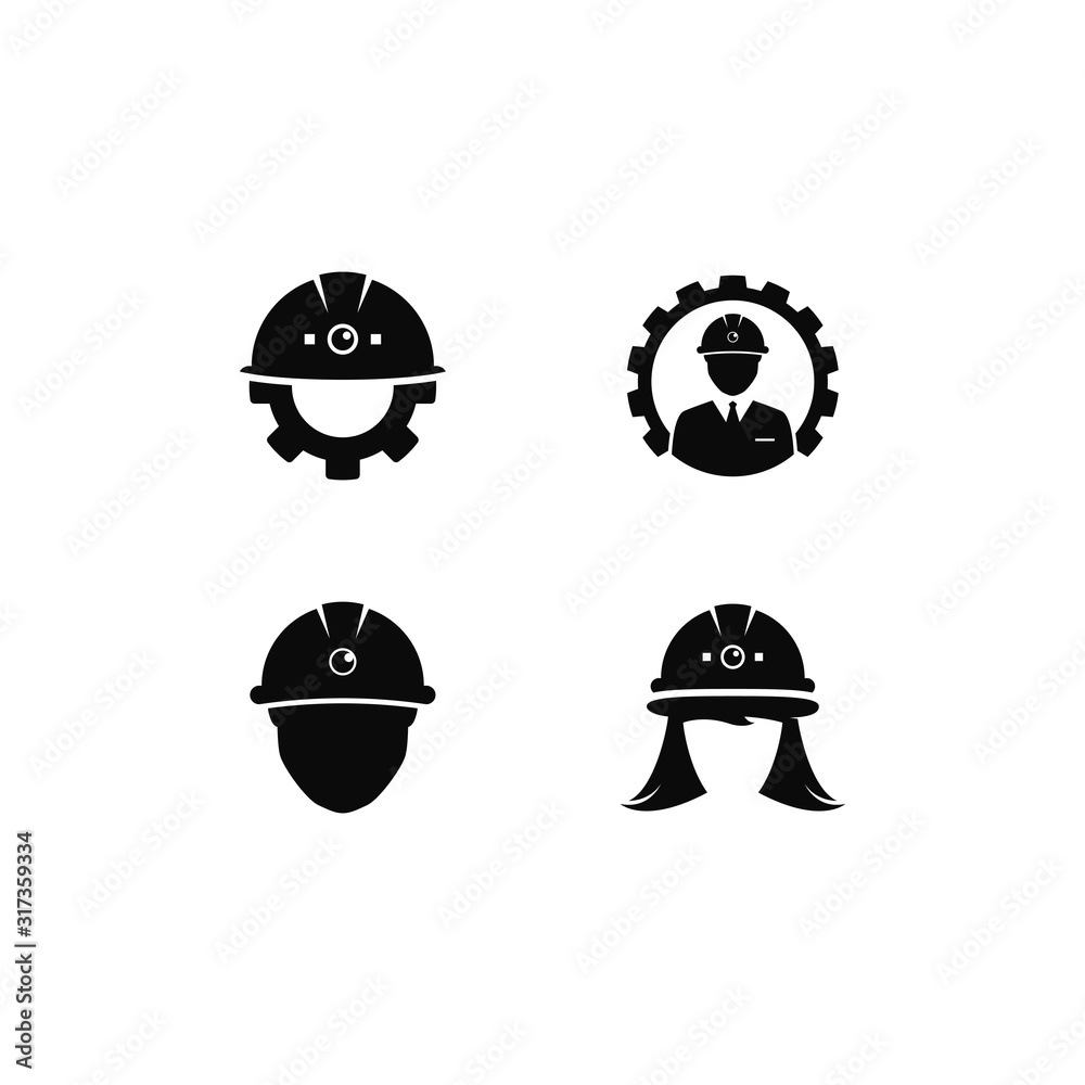 construction workers and under construction logo vector icon template construction workers and under construction logo vector icon template