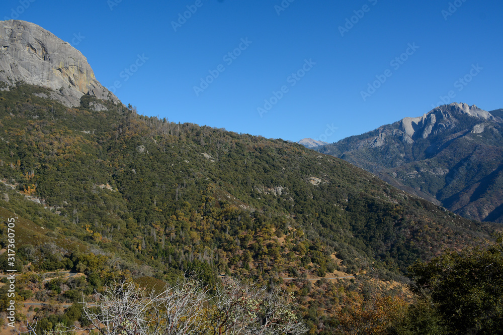 Beautiful view to Sirerra Nevada mountains in Sequoia National Park in California, USA Beautiful view to Sirerra Nevada mountains in Sequoia National Park in California, USA
