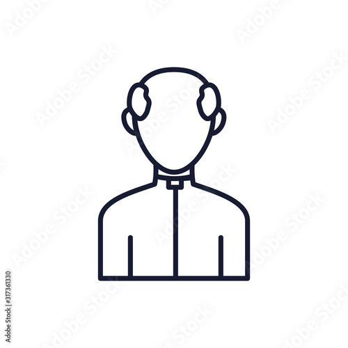 Catholicism man avatar vector design