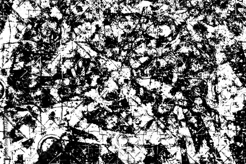 Abstract black and white background. Grunge texture. Monochrome vector pattern