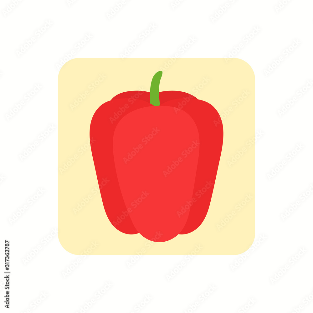 Fresh red pepper vegetable isolated icon.Icon pepper. Logo pepper. Vector illustration. EPS 10. Fresh red pepper vegetable isolated icon.Icon pepper. Logo pepper. Vector illustration. EPS 10.