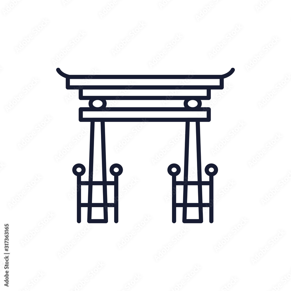 Shinto tori gate vector design Shinto tori gate vector design