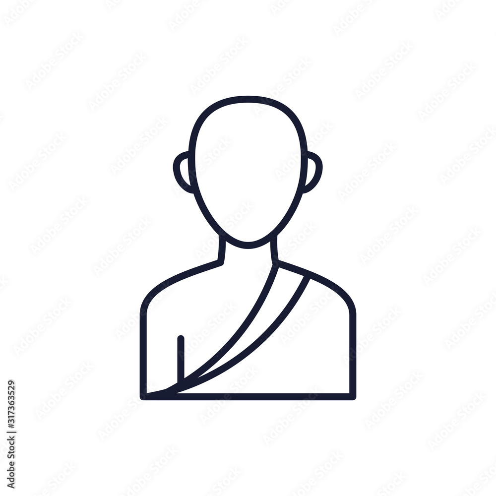 Buddhism man avatar vector design Buddhism man avatar vector design