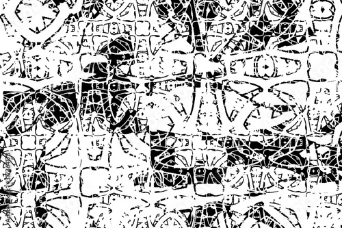 Abstract black and white background. Grunge texture. Monochrome vector pattern