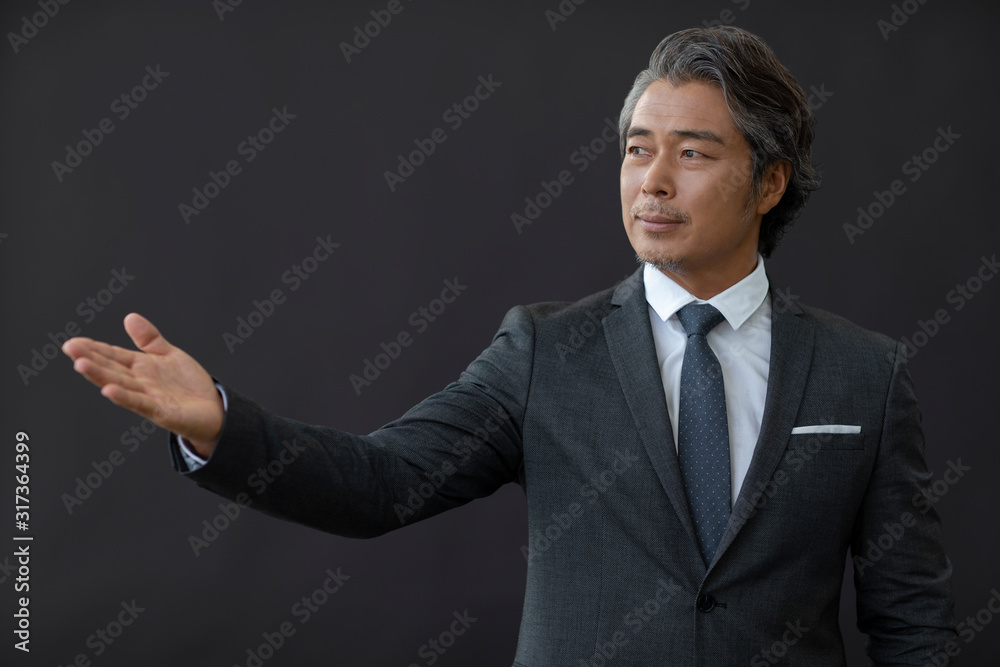 Confident businessman greeting Confident businessman greeting