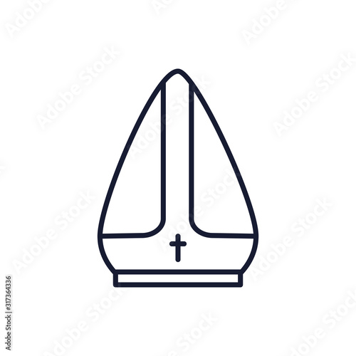 Isolated pope hat vector design