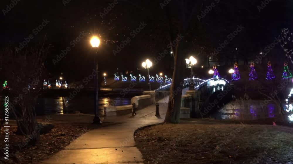 Christmas lights in city park Albany New York.mov Christmas lights in city park Albany New York.mov