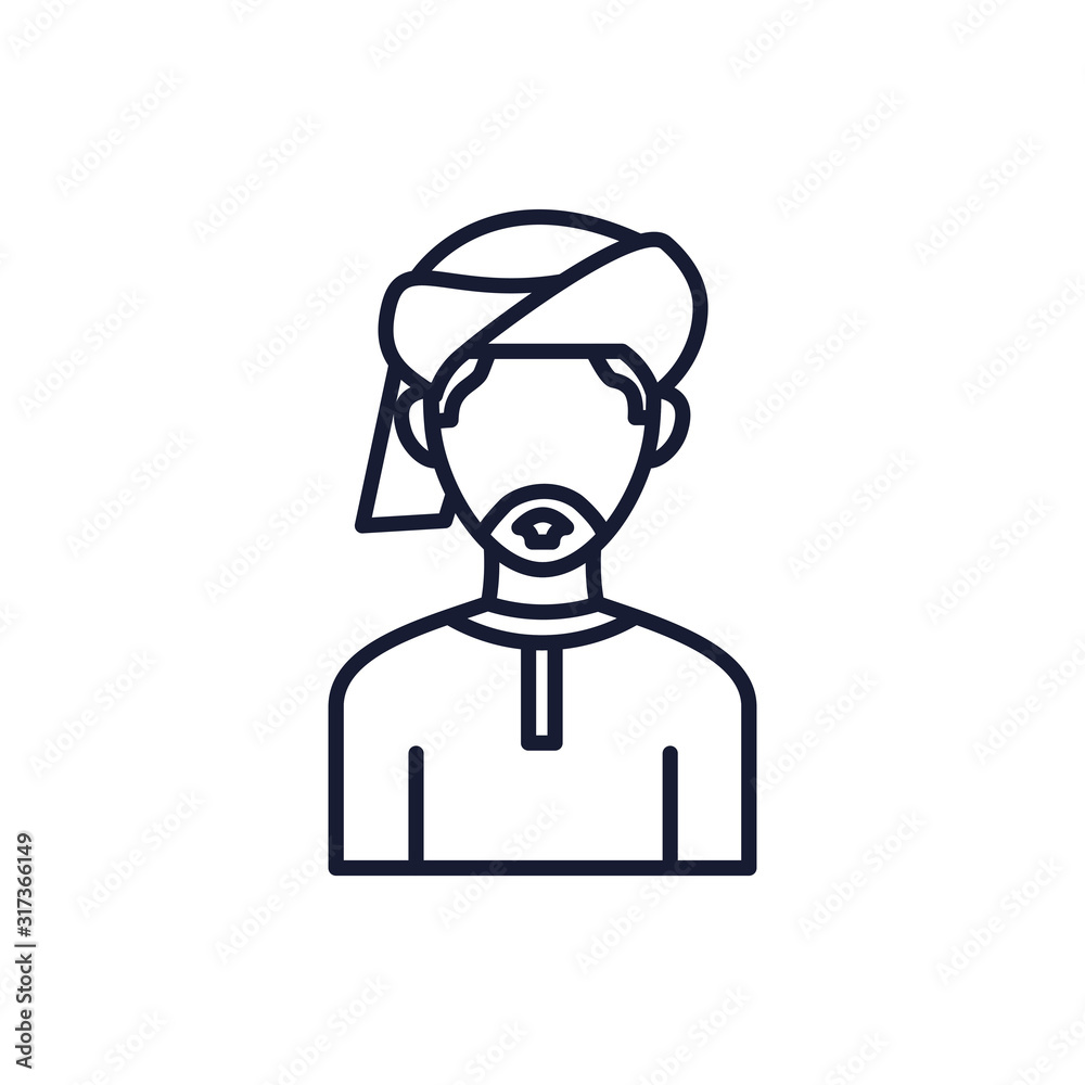 Islam man avatar vector design