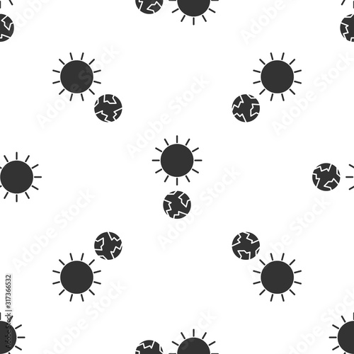 Grey Solstice icon isolated seamless pattern on white background. Vector Illustration