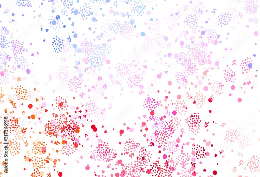 Light Blue, Yellow vector template with chaotic shapes. Light Blue, Yellow vector template with chaotic shapes.
