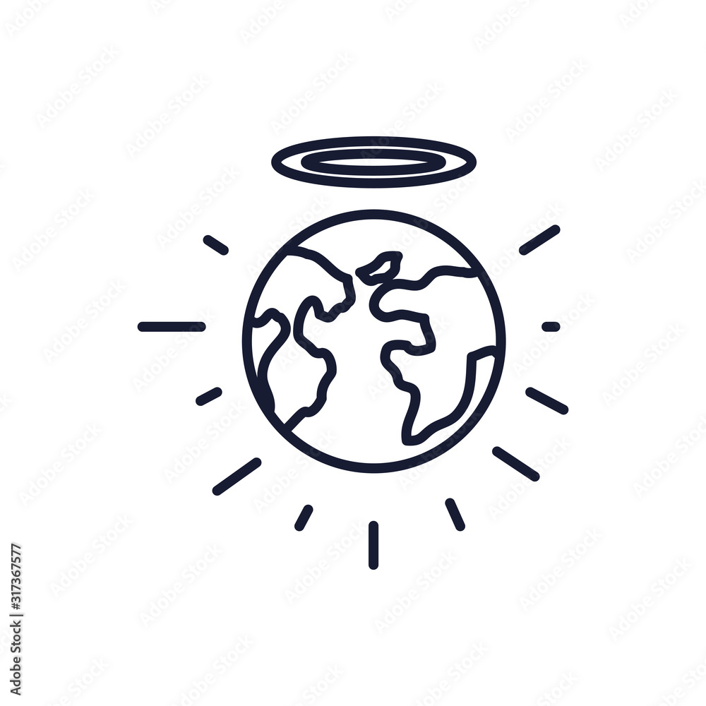 Isolated world sphere with aura vector design Isolated world sphere with aura vector design
