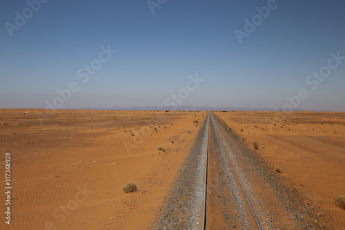 Chemin de fer entre Choum et Zouerate (Mauritanie)