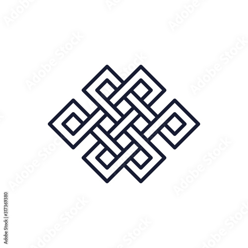 Scandinavian viking square symbol vector design