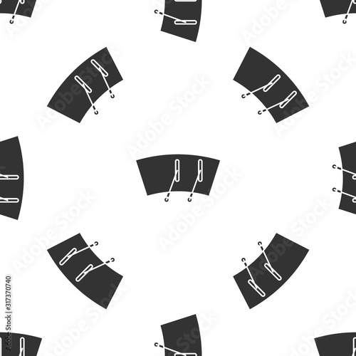 Grey Windscreen wiper icon isolated seamless pattern on white background. Vector Illustration