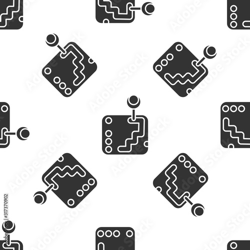 Grey Gear shifter icon isolated seamless pattern on white background. Transmission icon. Vector Illustration