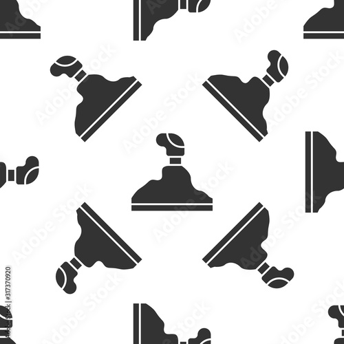 Grey Gear shifter icon isolated seamless pattern on white background. Transmission icon. Vector Illustration