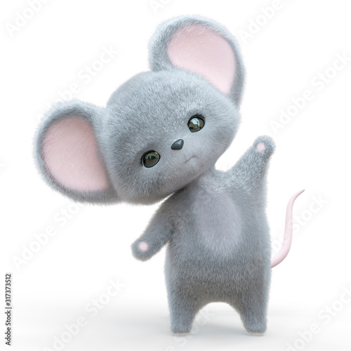 mini mouse cartoon in white background doing a cute pose