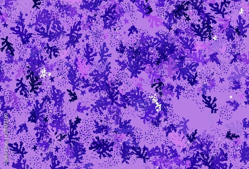 Light Purple, Pink vector template with chaotic shapes.