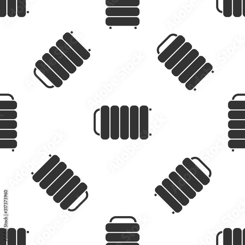 Grey Heating radiator icon isolated seamless pattern on white background. Vector Illustration