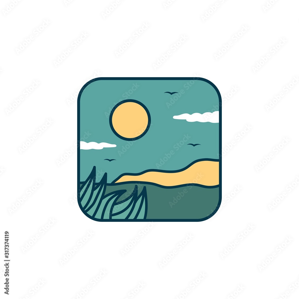 beach icon design vector illustration beach icon design vector illustration