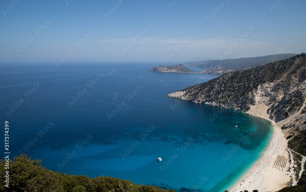 Myrtos beach on Cephalonia island, Greece