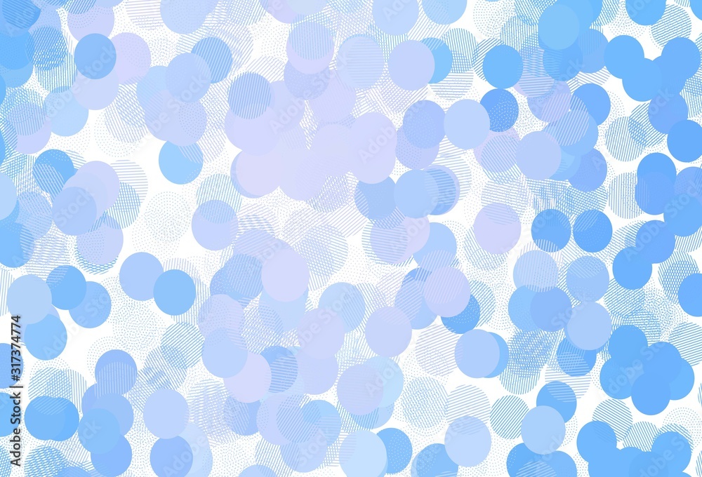 Light Pink, Blue vector background with bubbles. Light Pink, Blue vector background with bubbles.