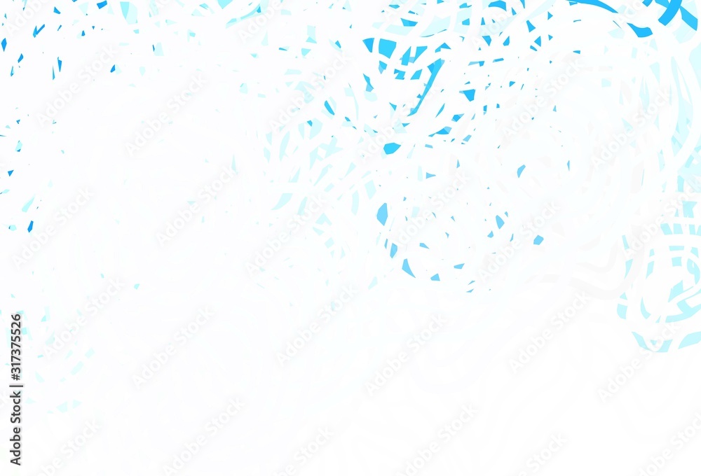 Naklejka premium Light BLUE vector template with chaotic shapes.