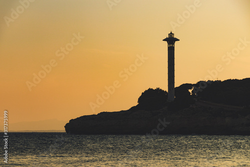 Torredembarra, Spain - lighthouse at sunset - Seascape