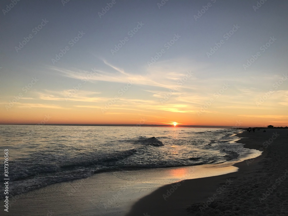 Beach Sunset Reflection 0122-06