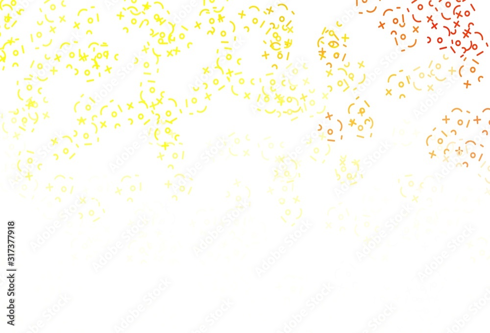 Light Green, Yellow vector background with math elements.